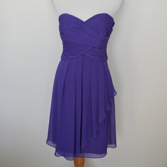 David's Bridal REGENCY Short Crinkle Chiffon Dress‎ - Picture 1 of 5